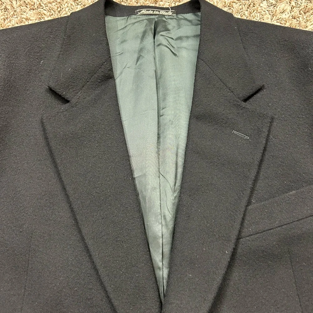 Valentino Uomo Black Wool Cashmere Men’s Blazer Sz 41R